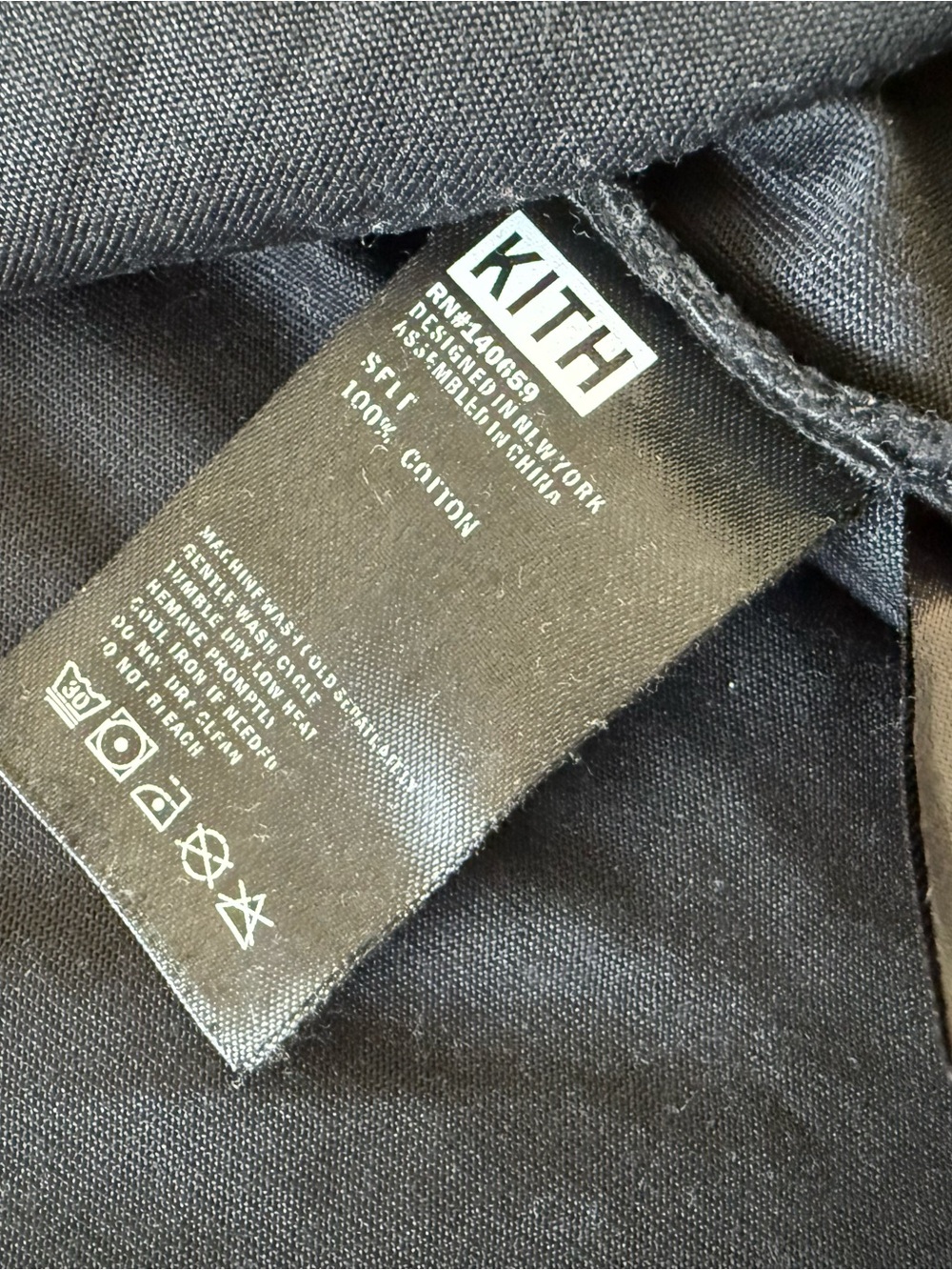 Kith Black Crewneck Tee with Striped Neck Tag - Picture 4 of 4